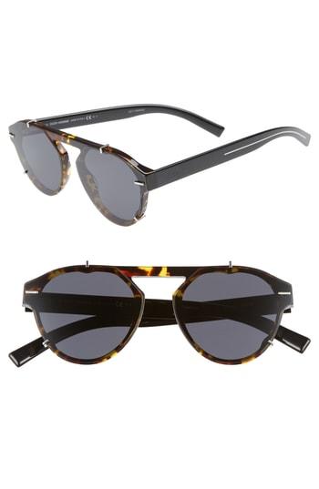 Men's Dior Homme 62mm Round Sunglasses - Black