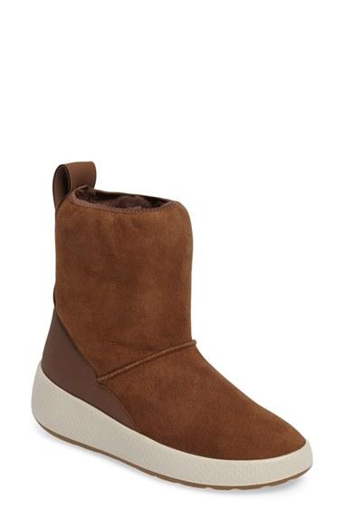 Women's Ecco Ukiuk Genuine Shearling Platform Boot -4.5us / 35eu - Brown