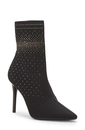 Women's Jessica Simpson Lytona Sock Bootie M - Black