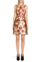 Women's Dolce & Gabbana Metallic Jacquard A-line Dress