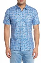 Men's Tori Richard Maunulua Kapa Slim Fit Camp Shirt - Blue
