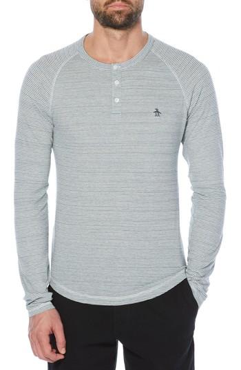 Men's Original Penguin Heritage Slim Fit Feeder Henley - Blue
