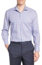 Men's Tailorbyrd Kai Trim Fit Check Dress Shirt .5 - 32/33 - Blue