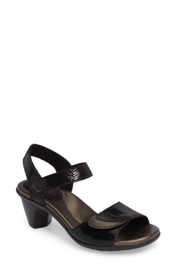 Women's Aravon Medici Sandal .5 Aa - Black