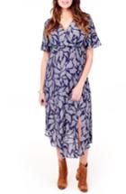 Women's Ingrid & Isabel Flutter Sleeve Faux Wrap Maternity Dress
