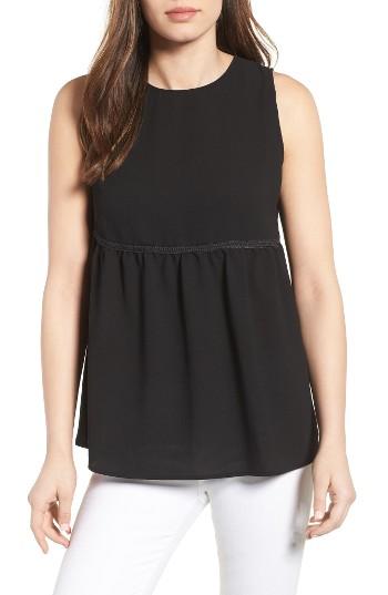 Women's Gibson Eyelet Trim Babydoll Top