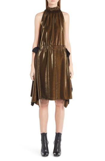 Women's Fendi Metallic Jersey Halter Dress Us / 40 It - Metallic