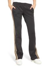 Women's Pam & Gela Metallic Stripe Track Pants - Black