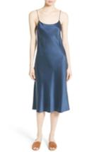 Women's Theory Telson Vintage Silk Satin Slipdress - Blue