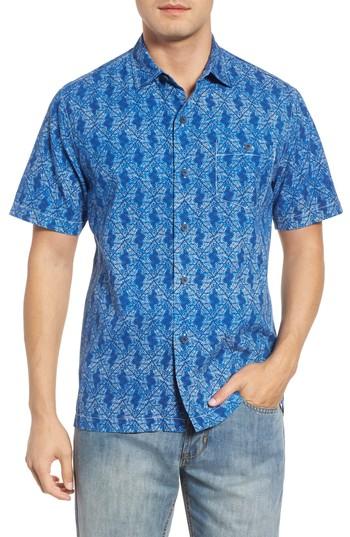 Men's Tommy Bahama Del Ray Diamond Sport Shirt - Blue