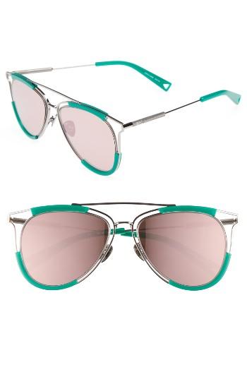 Women's Haze Arch 55mm Gradient Lens Modified Aviator Sunglasses - Forest