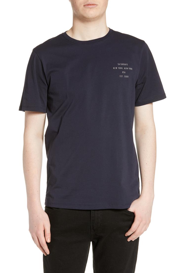 Men's Saturdays Nyc Established Graphic T-shirt - Blue
