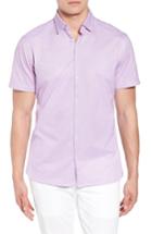 Men's Stone Rose Contemporary Fit Geo Tech Sport Shirt (s) - Blue