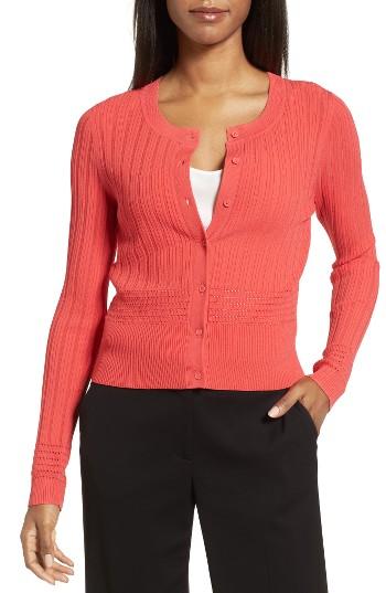 Women's Classiques Entier Texture Knit Cardigan - Red