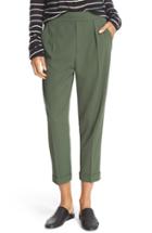 Women's Vince Pull-on Tapered Crop Trousers - Green