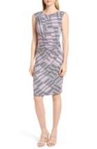 Women's Nic + Zoe Pop Stripe Side Twist Dress - Pink