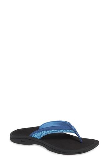 Women's Olukai Ohana Koa Flip Flop M - Blue