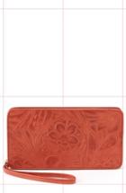 Women's Hobo Avis Leather Wallet - Red