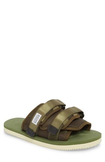 Men's Suicoke Moto Cab Slide Sandal M - Green