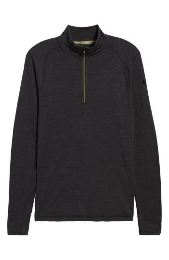 Men's Smartwool 'nts Mid 250' Long Sleeve Half Zip Pullover - Grey