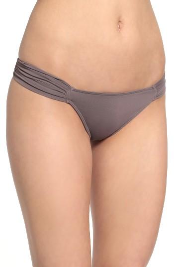 Women's O'neill Salt Water Solids Tab Side Bikini Bottoms - Grey