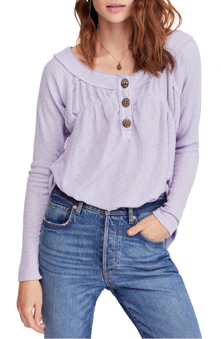 Women's Free People Must Have Henley - Purple