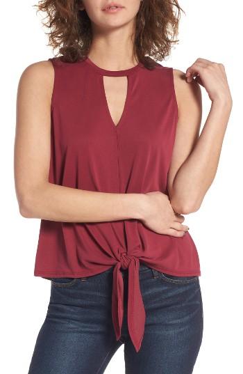 Women's Leith Keyhole Tank - Burgundy