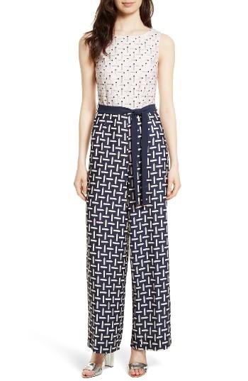 Women's Ted Baker London Finir Colorblock Tie Waist Jumpsuit - Pink