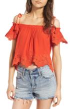 Women's Astr The Label Off The Shoulder Tank - Red