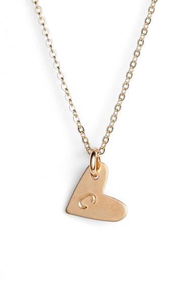 Women's Nashelle 14k-gold Fill Initial Mini Heart Pendant Necklace
