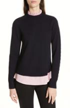 Women's Ted Baker London Mock Two-piece Sweater - Blue