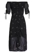 Women's Sam Edelman Off The Shoulder Foil Print Dress - Black