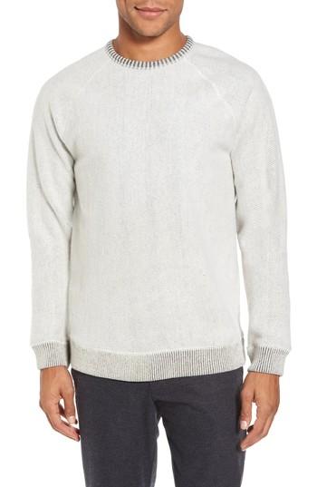 Men's Nordstrom Men's Shop Brushed Fleece Sweatshirt, Size - Ivory