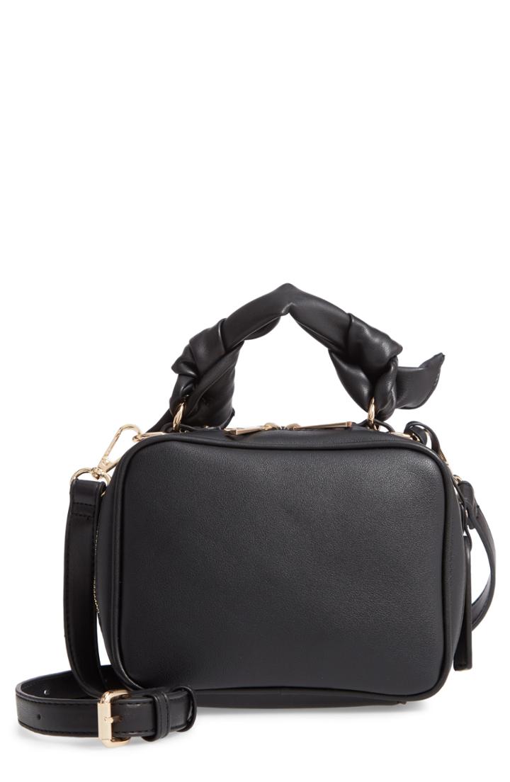 Sole Society Douga Faux Leather Crossbody Camera Bag - Black