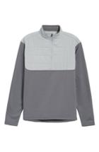 Men's Peter Millar Sheffield Hybrid Half Zip Pullover, Size - Grey