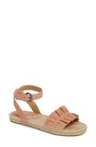 Women's Splendid Becca Ruffled Espadrille Sandal .5 M - Pink