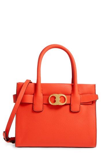 Tory Burch Small Gemini Link Leather Tote - Orange