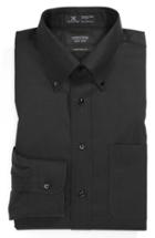 Men's Nordstrom Men's Shop Smartcare(tm) Traditional Fit Pinpoint Dress Shirt 33 - Black