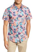 Men's Bonobos Riviera Slim Fit Floral Print Sport Shirt - Pink