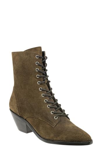 Women's Marc Fisher D Lace-up Boot, Size 5 M - Green