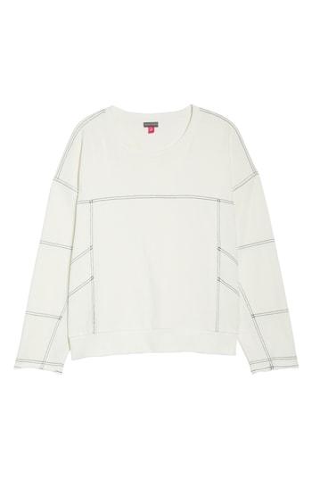 Women's Vince Camuto Drop Shoulder Contrast Pullover
