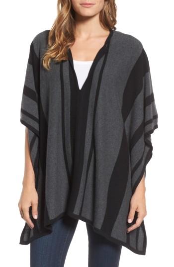 Women's Tommy Bahama Island Stripe Cashmere Poncho, Size - Grey