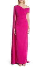 Women's Talbot Runhof Cape Stretch Crepe Gown - Pink