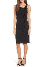 Women's Bobeau French Terry Ruffle Front Dress - Black