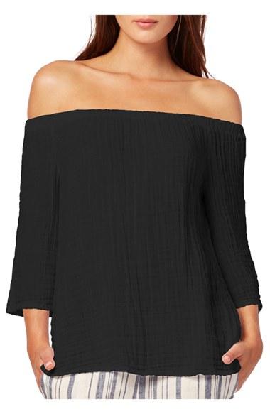 Women's Michael Stars Off The Shoulder Top - Black