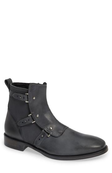 Men's John Varvatos Collection Fleetwood Zip Boot .5 M - Black