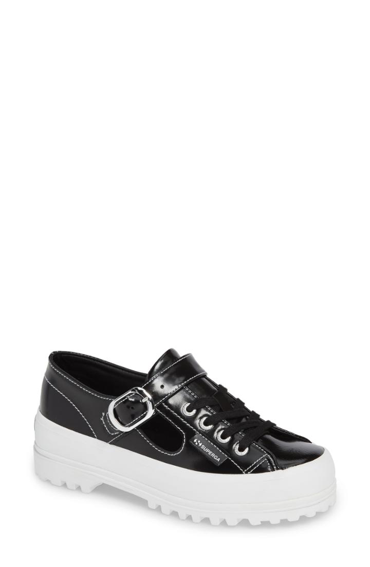 Women's Superga X Alexa Chung 2254 Alpinaleapatentw Platform Sneaker Us / 39eu - Black