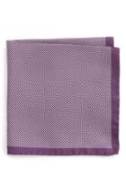Men's Eton Dot Silk Pocket Square, Size - Purple