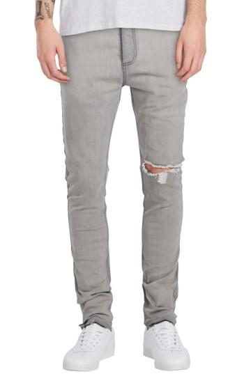 Men's Zanerobe Joe Blow Destroyed Denim Jeans - Grey