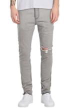 Men's Zanerobe Joe Blow Destroyed Denim Jeans - Grey